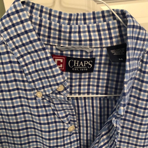 Chaps Blue button up Dress Shirt - Picture 2 of 2